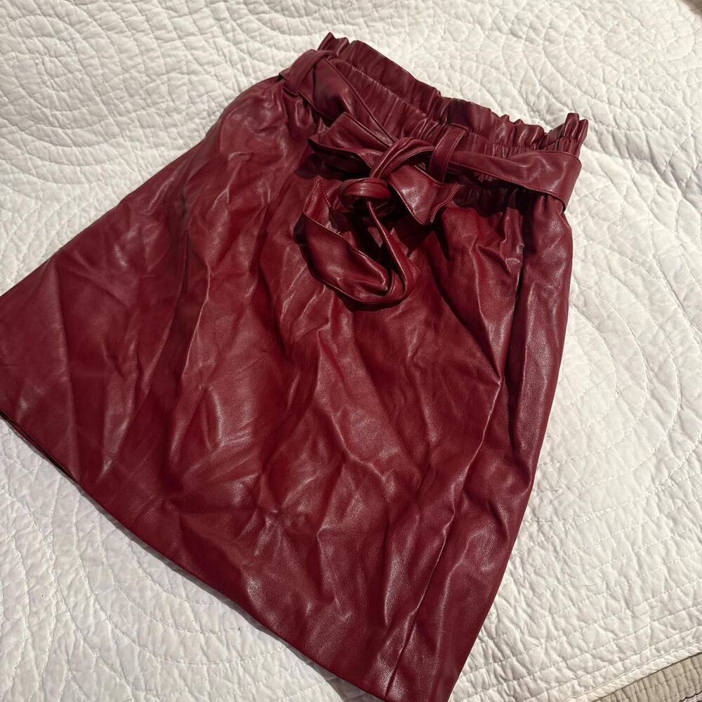 Loft Women's Burgundy and Red Skirt